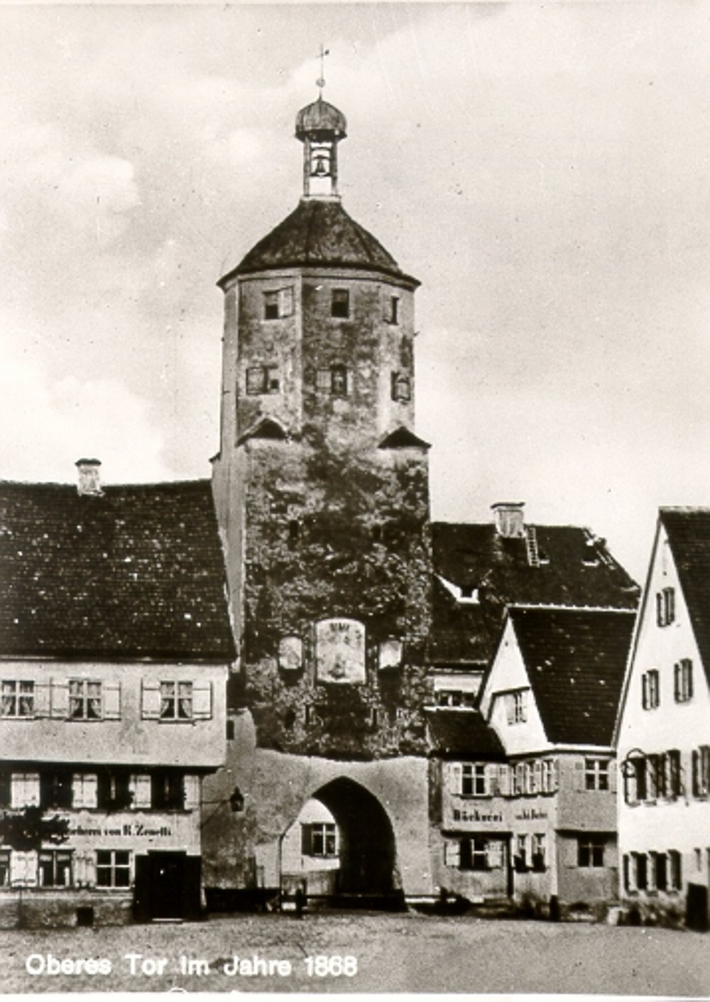 Blick auf das ehemalige Obere Tor in Günzburg