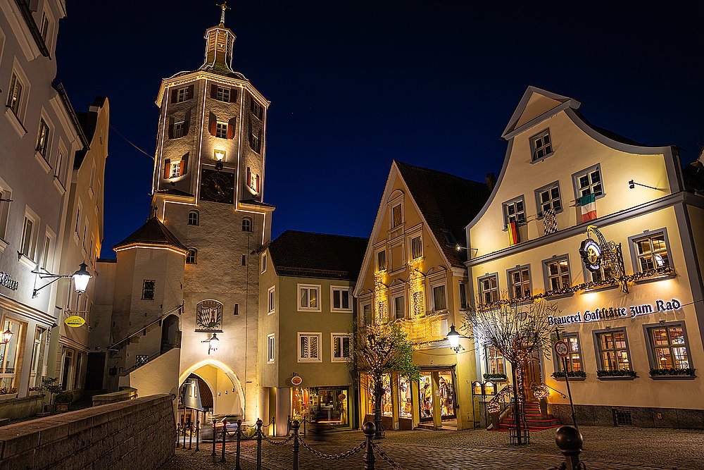 Günzburger Stadtturm im Winter