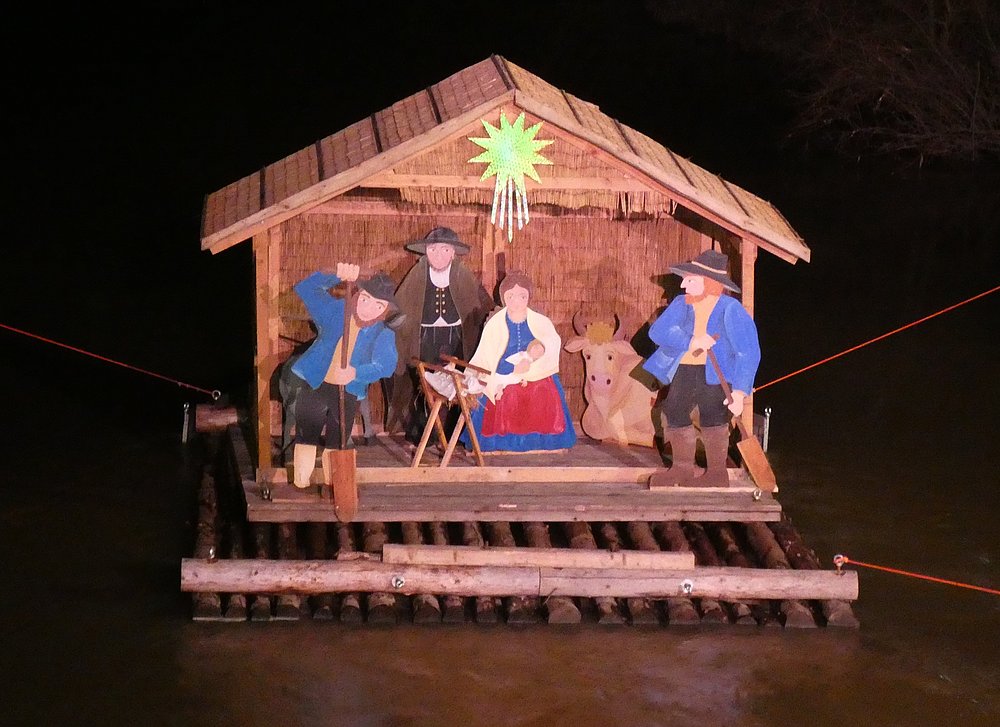 Donauwörther Floßkrippe in der Wörnitz