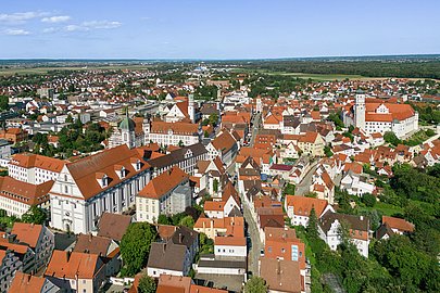 Stadtansicht Dillingen an der Donau von oben