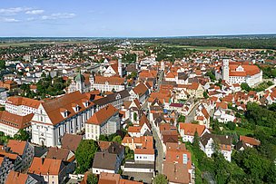 Stadtansicht Dillingen an der Donau von oben