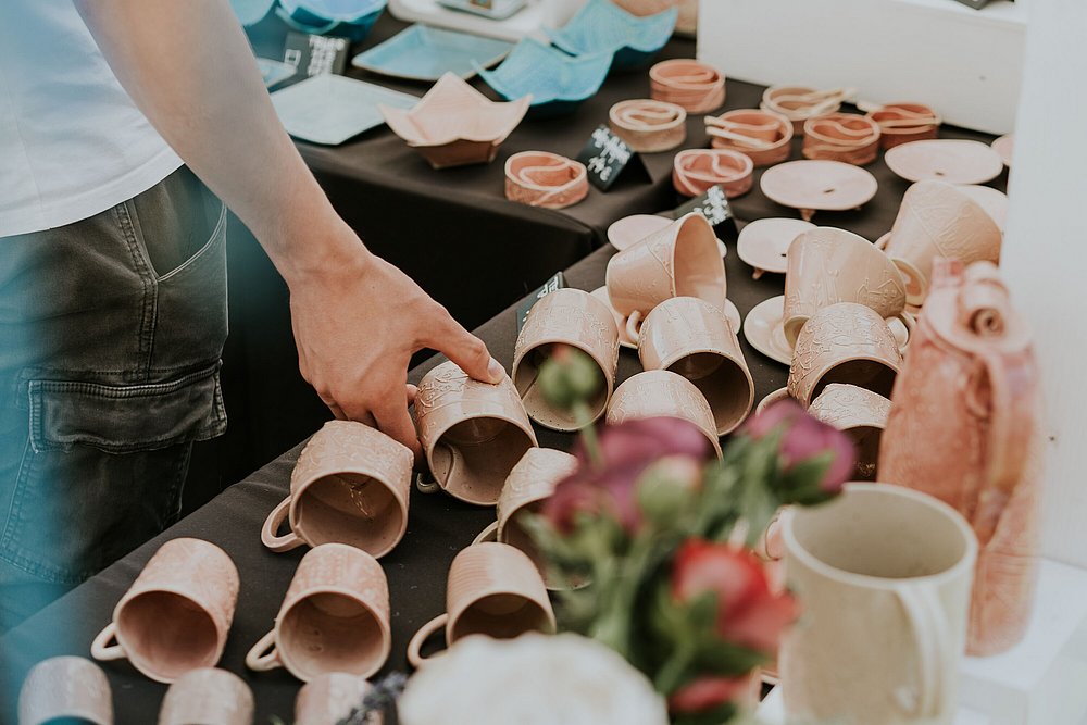 Handwerkermarkt in Ulm und Neuulm mit Töpferhandwerk