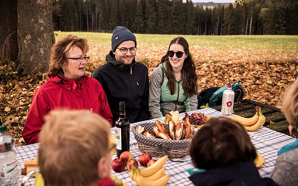 Picknick beim wandern