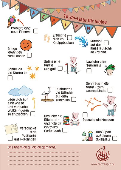 To-do-Liste für meine Ferien