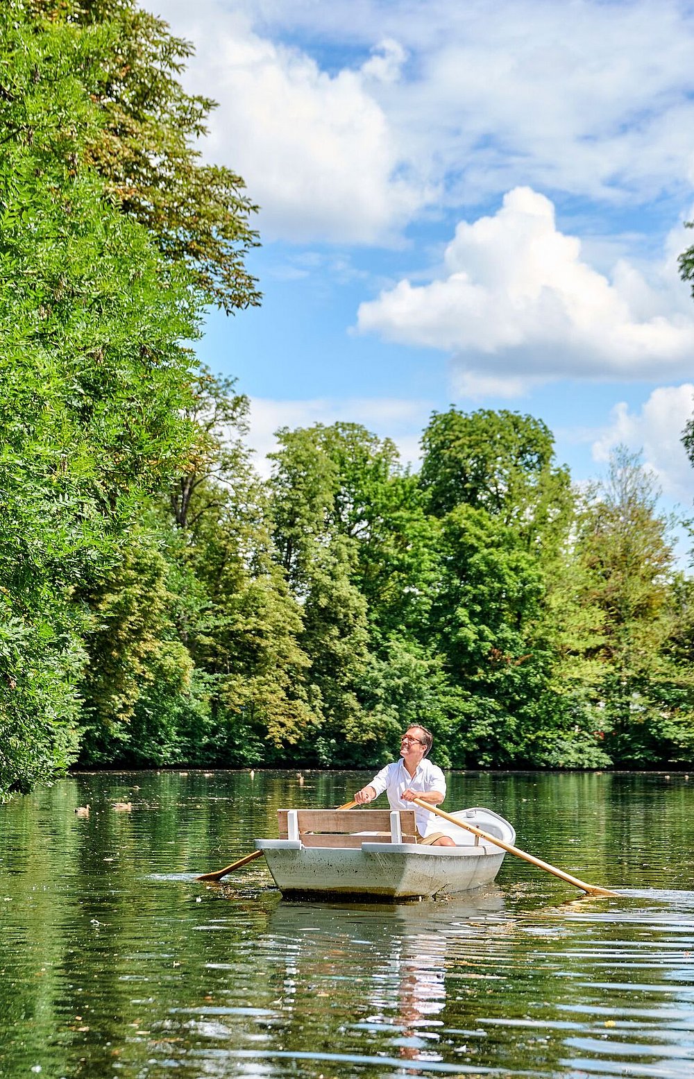 Bootfahren an der Kahnfahrt in Augsburg