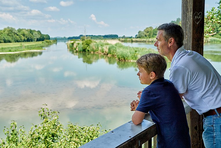 Vogelbeobachtung an der Donau, Familienausflug in Bayerisch-Schwaben Vogelbeobachtung an der Donau, Familienausflug in Bayerisch-Schwaben