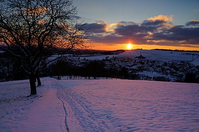 Ausblick im Winter vom Edelweissweg 