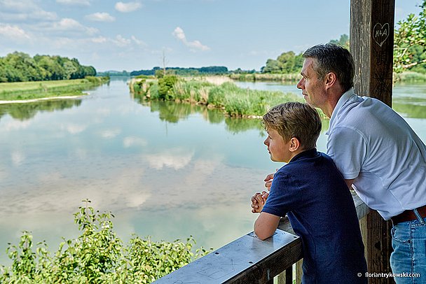 Familienausflug in Bayerisch-Schwaben an der Donau, Vogelbeobachtung am Wasser Familienausflug in Bayerisch-Schwaben an der Donau, Vogelbeobachtung am Wasser