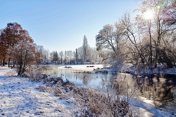 Schnee in Oettingen an der Wörnitz