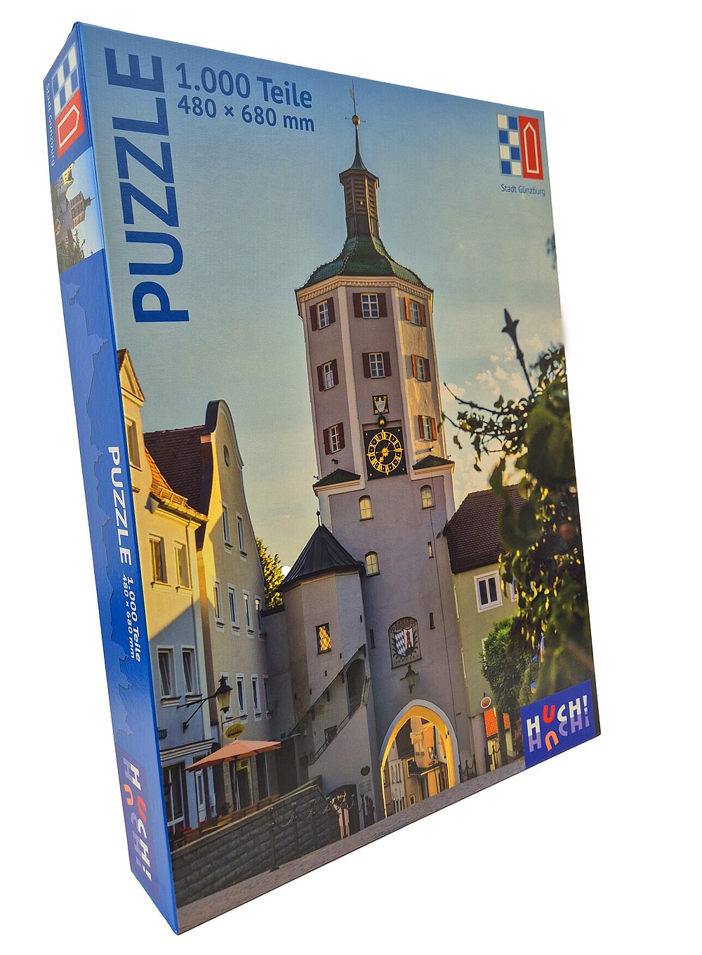 Großes Puzzle mit Motiv des Günzburger Stadtturms