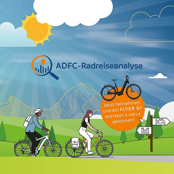 Plakat zur ADFC Radreiseanalyse Deutschland 