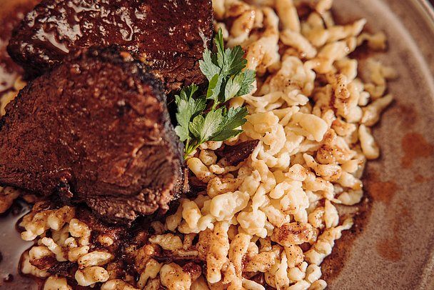 Spätzle mit Ochsenbraten, Gericht, Kulinarisches Erbe Bayerisch-Schwaben