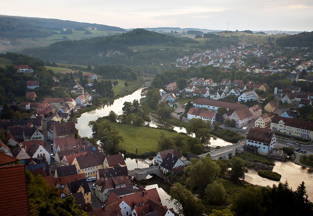 Harburg mit Wörnitz von der Burg aus Harburg mit Wörnitz von der Burg aus