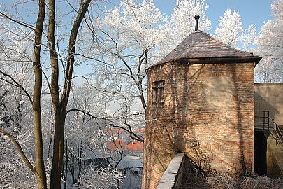 Stadtmauer Friedberg im Winter