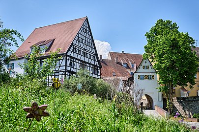 Altstadt mit Fachwerkhaus in Lauingen