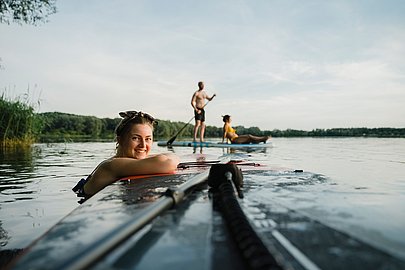 SUP fahren am Oberrieder Weiher