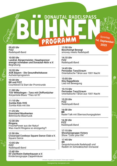 Bühnenprogramm Radelspass 2025 Bühnenprogramm Radelspass 2025