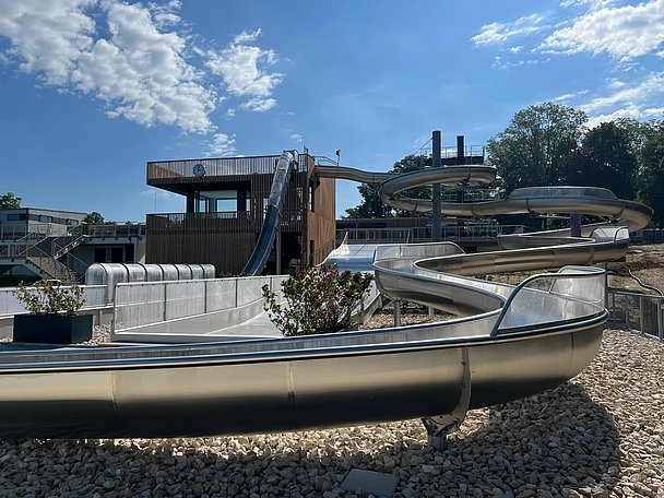 Freibad auf dem Schellenberg, Wasserrutsche, Donauwörth Freibad auf dem Schellenberg, Wasserrutsche, Donauwörth