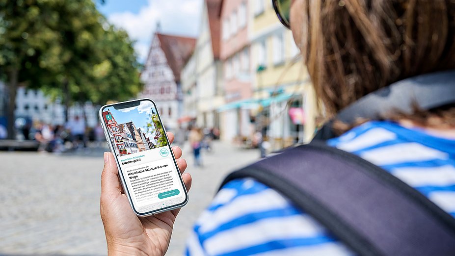 Stadthupferl-App auf dem Handy Stadthupferl-App auf dem Handy