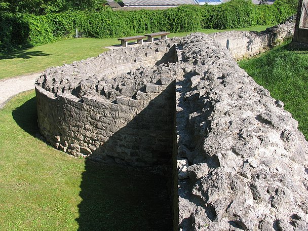 Römische Überreste im archäologischen Park in Kellmünz Römische Überreste im archäologischen Park in Kellmünz