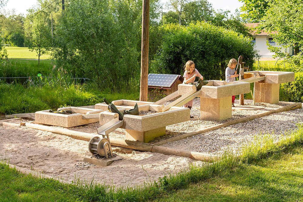 Wasserspielplatz für Kinder am mooseum