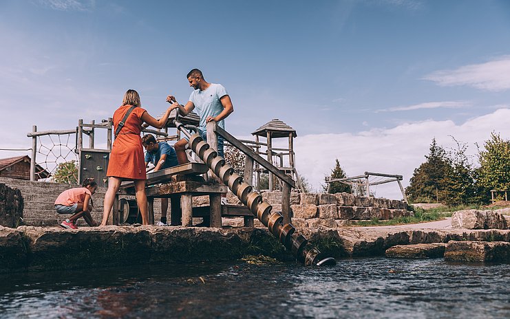 Wasserspielplatz Oberroth Familie