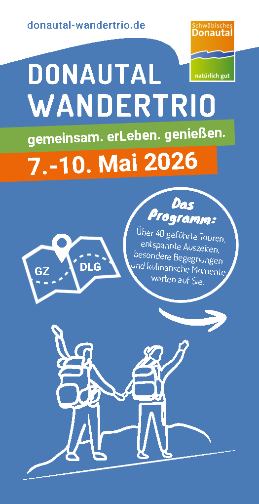 Flyer Donautal Wandertrio 2026