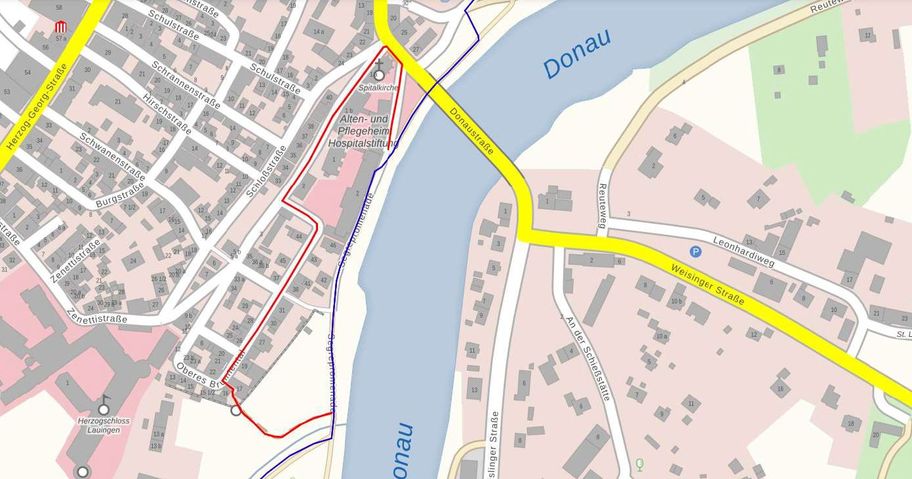 Umleitung Lauingen Segrepromenade.JPG