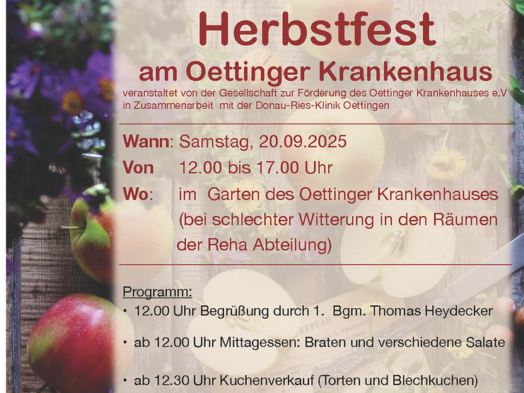 Herbstfest am Oettinger Krankenhaus