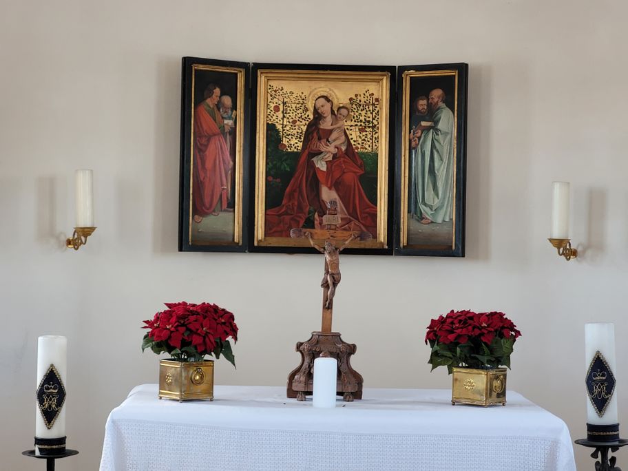 Erinnerung an die Malerei von Albrecht Dürer: - der Altar der Fuggerkapelle.