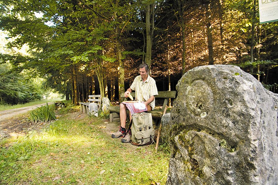 Pause bei den Drei Steinen