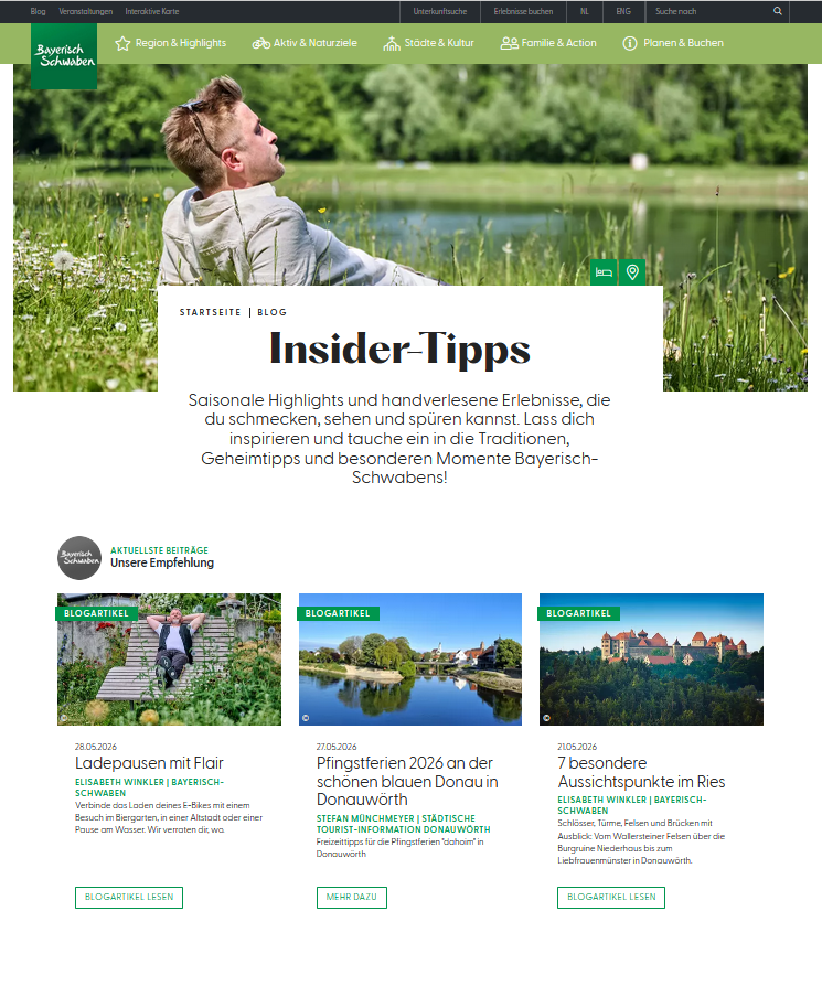 Blog-Landingspage