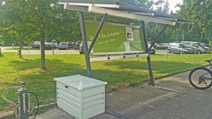 E-Bike Ladestation am Donauradweg