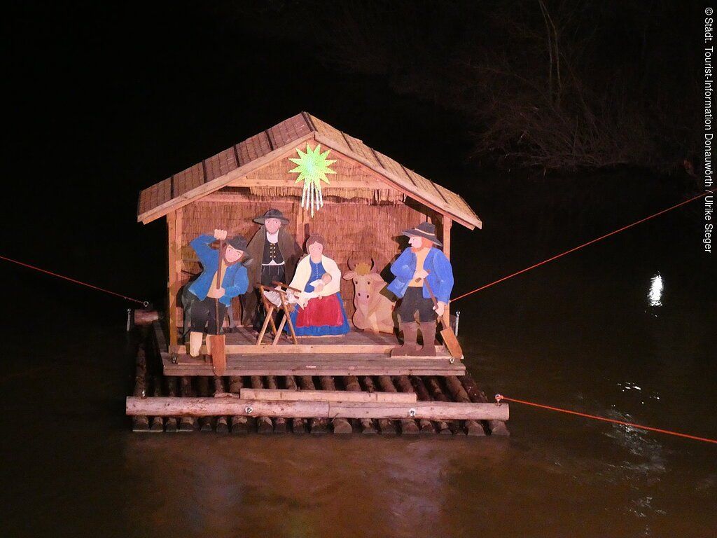 Flosskrippe auf der Wörnitz in Donauwörth