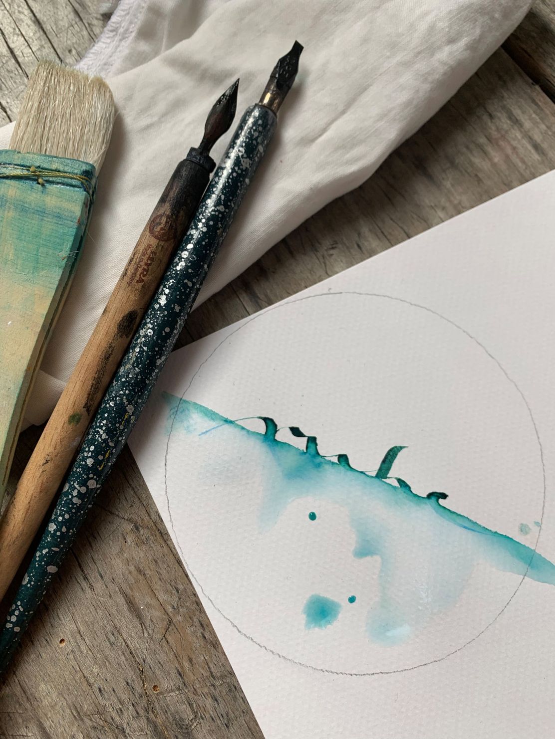 "Kallitangle. Meditative Buchstabenbilder" Workshop im Museum im Wittelsbacher Schloss Friedberg