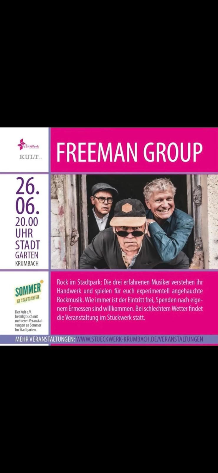 Sommer im Stadtgarten: Freeman Group