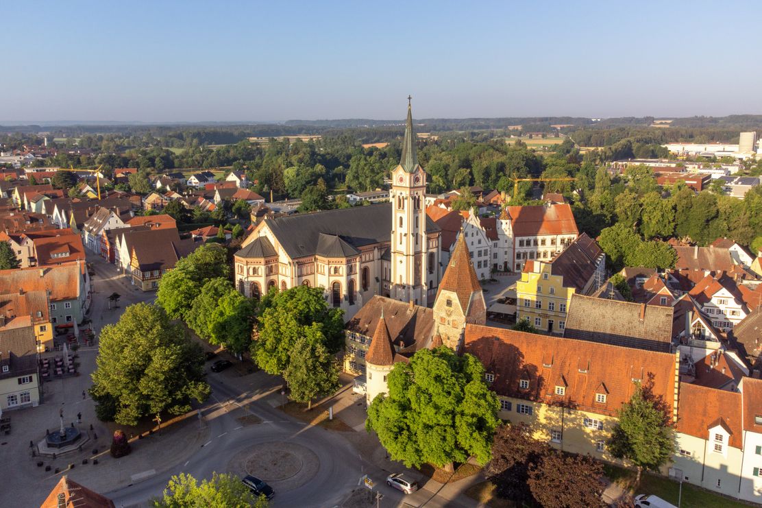 Luftaufnahme Altstadt Weißenhorn
