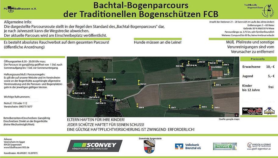 Lageplan Bachtal-Parcours