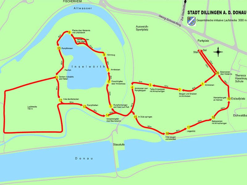 Trimm-Dich-Pfad Übersichtskarte