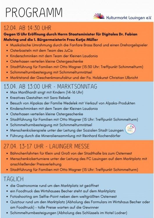 "Weltgrößtes Osternest" auf dem Marktplatz in Lauingen