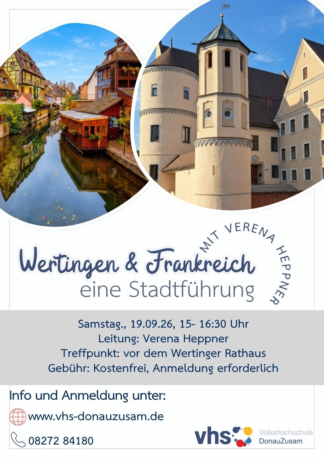 vhs-Stadtführung: Wertingen und Frankreich