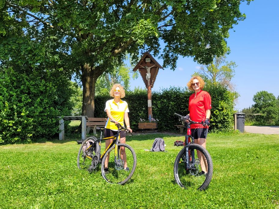 Pause auf der Anhöhe von Daxberg.
