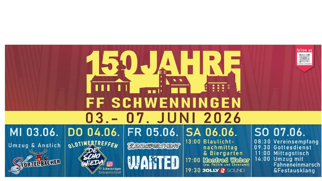 150 Jahre Freiwillige Feuerwehr Schwenningen