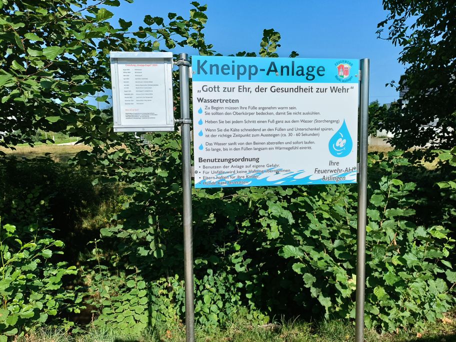 Naturkneippanlage Aislingen - Kneippregeln FFW Aislingen