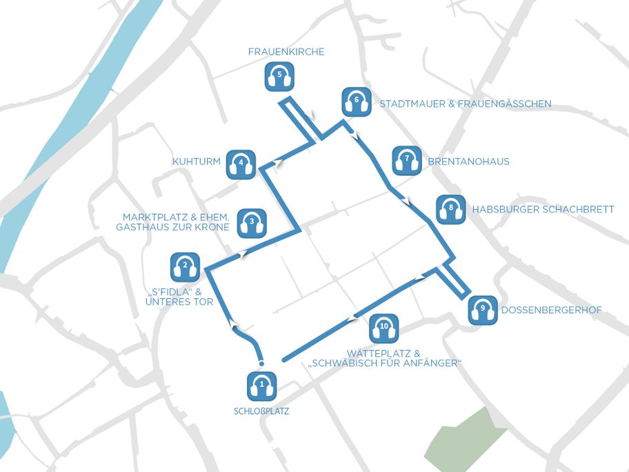 Karte Lauschtour Günzburg