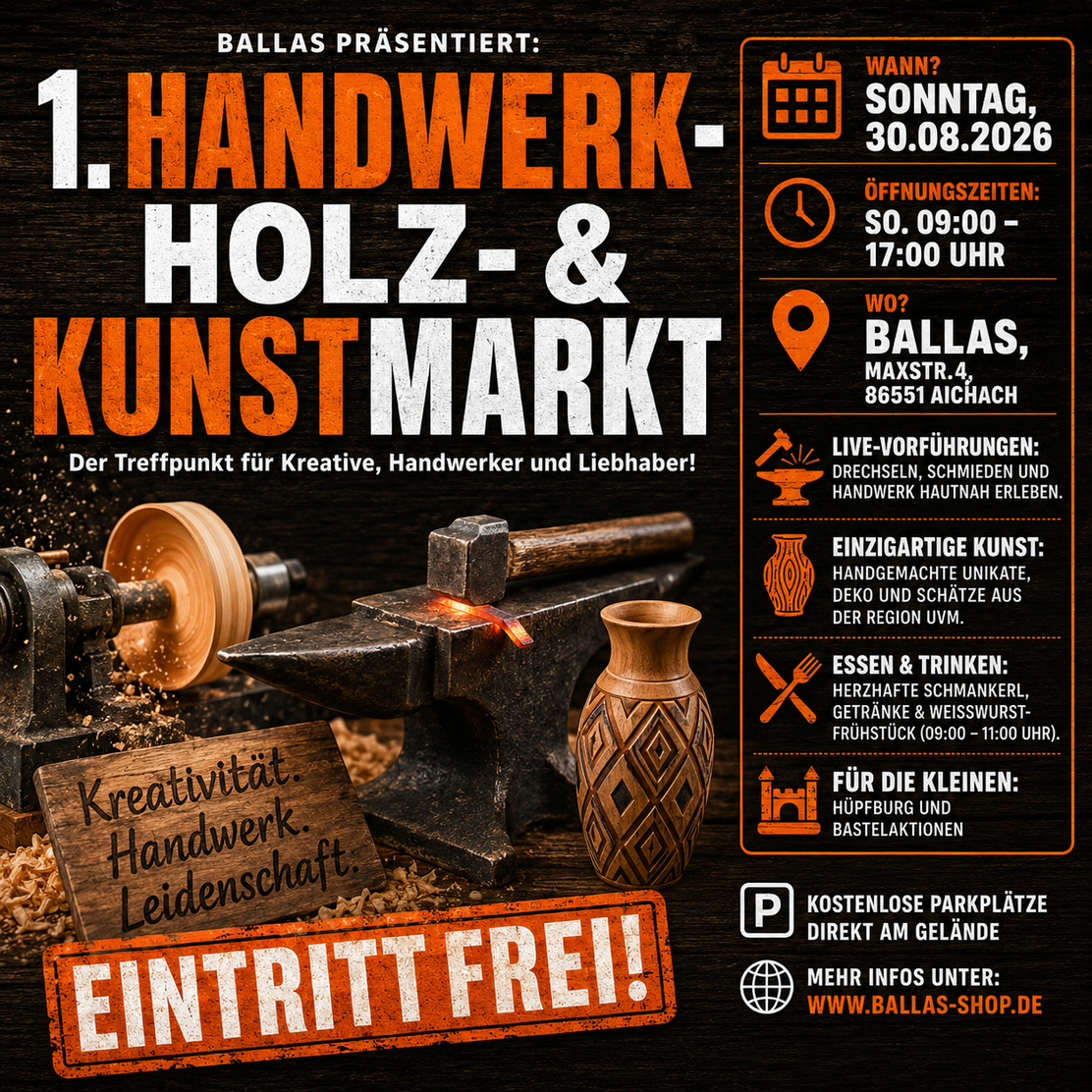 1. Handwerk,- Holz,- Kunstmarkt bei Ballas