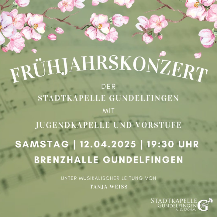 Frühjahrskonzert der Stadtkapelle Gundelfingen mit Jugendkapelle und Vorstufe
