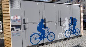 Fahrradboxen  in Günzburg © Anja Hauke, Stadt Günzburg