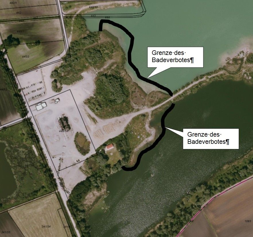 Badeverbot Vollmer See im Sand-Uferbereich