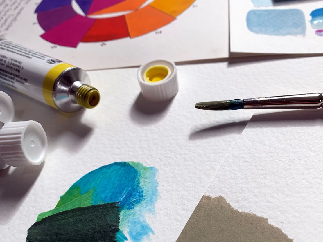 "Farbenlehre & Praxis. Farben im Flow" Workshop im Museum im Wittelsbacher Schloss Friedberg